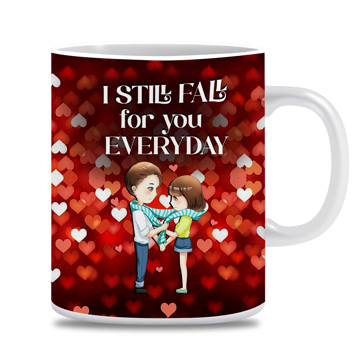 PRAMONITA Valentine Special Love Gift for His Or Her Happy Valentine Day  Printed Inner Colour Ceramic Coffee Mug- Best Love Quotes, Couple, Best Gift  | Gift for Loved Ones (Sky Blue) at