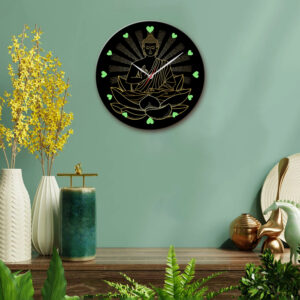 Lord Buddha Wooden Wall Clock