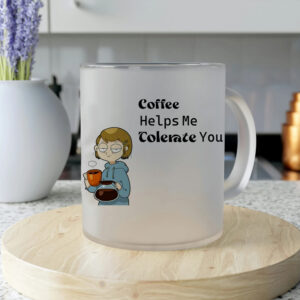 jikraa frosted glass coffee mug