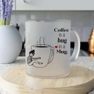 JIKRAA Frosted Glass Tea Coffee Mug